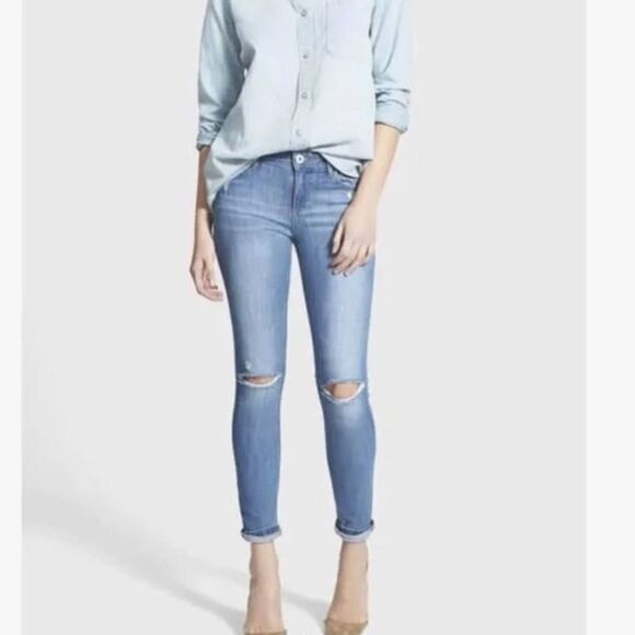DL1961 Florence Insta Sculpt Distressed Jeans - Picture 1 of 10